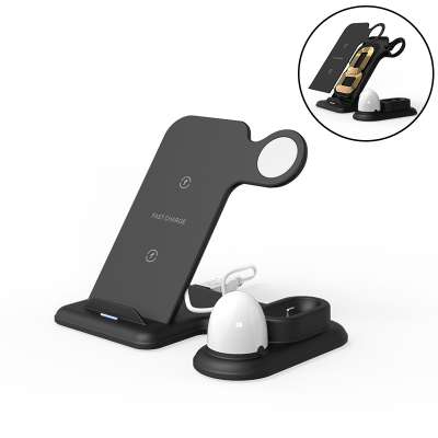 Updated Version 4 in 1 Wireless Charger, Fast Wireless Charging Dock Station for Apple iWatch Series 5/4/3/2/1