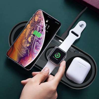 15W Max Fast Wireless Charging Pad with QC 3.0 Adapter Compatible iPhone SE 2020/11/11 Pro Max/Xs Max/XR/X/8